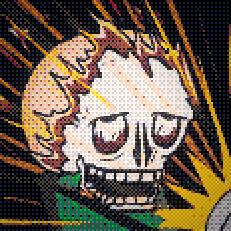 dwi's avatar, a cartoon burning skull
